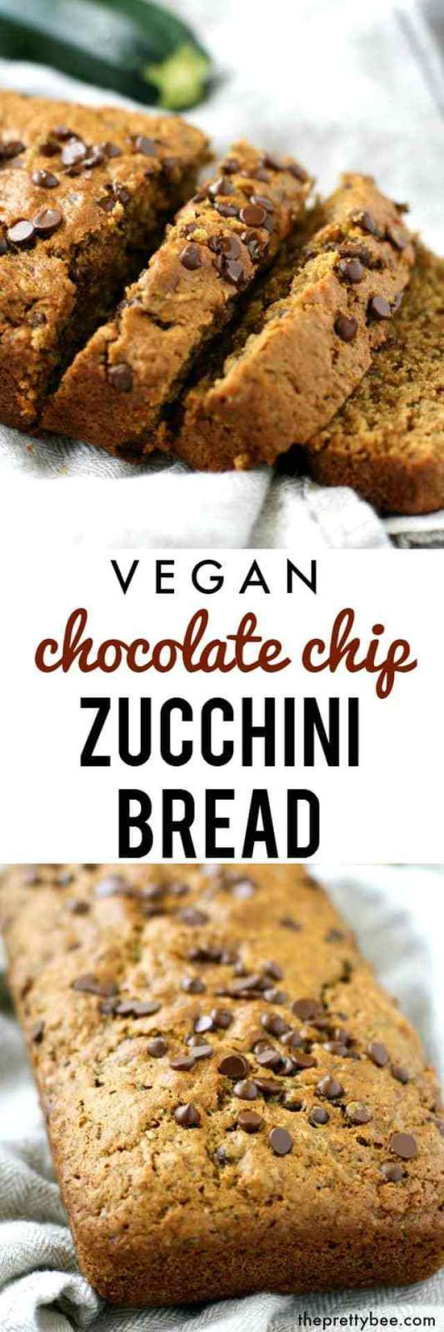 Vegan Chocolate Chip Zucchini Bread
 Vegan Chocolate Chip Zucchini Bread The Pretty Bee