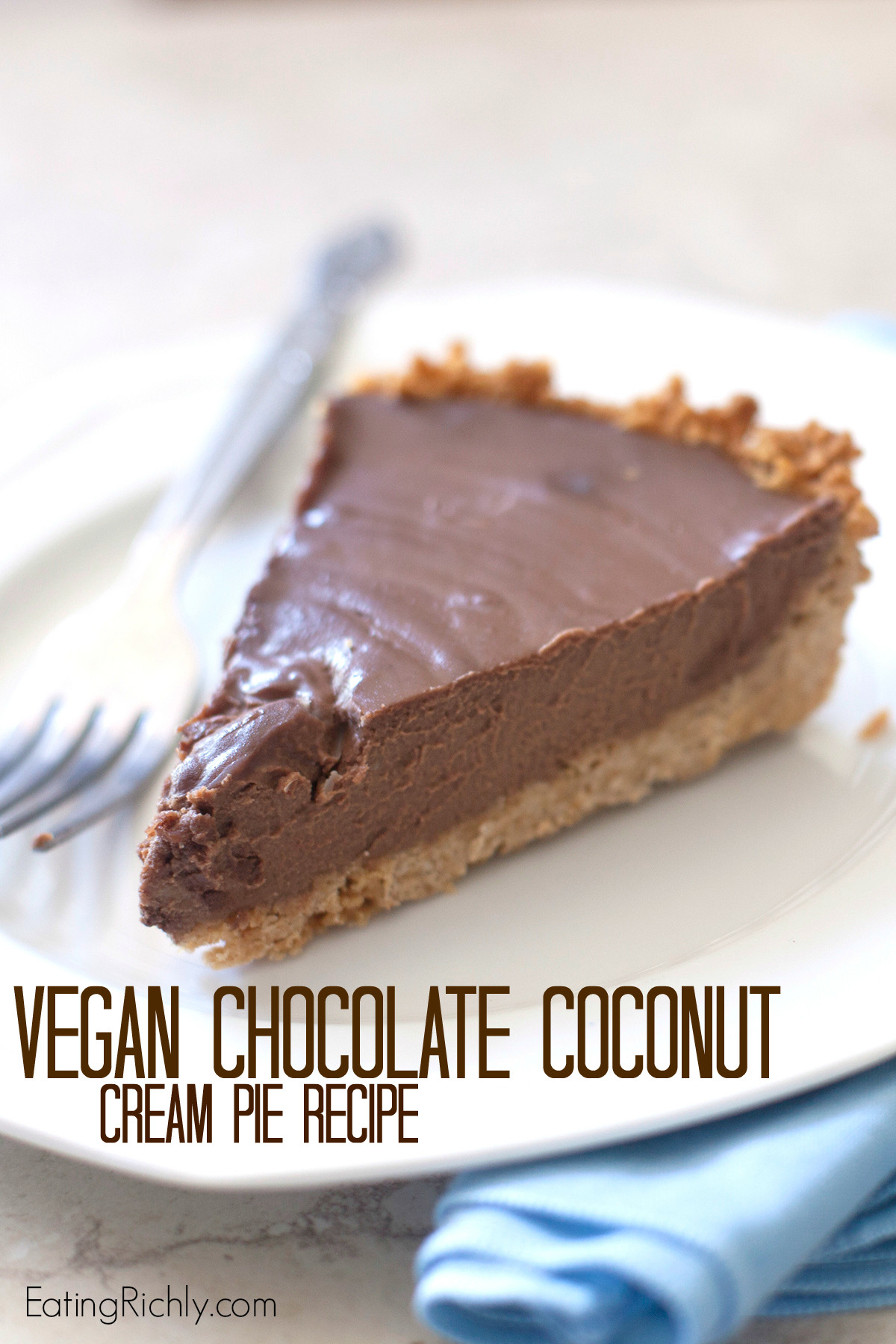 Vegan Chocolate Pie Recipe
 Vegan Chocolate Coconut Cream Pie Recipe text Eating