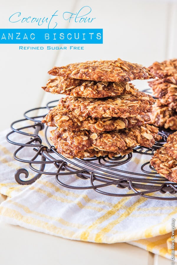 Vegan Coconut Flour Recipes
 Coconut Flour Anzac biscuits dairy free refined sugar