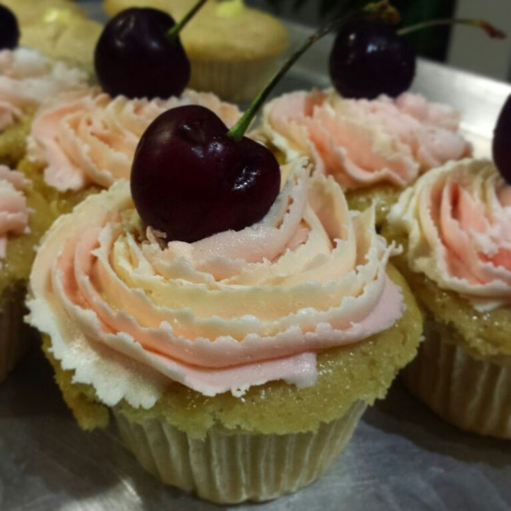 Vegan Desserts San Diego
 Vegan cherry vanilla cupcakes with a fresh cherry filling