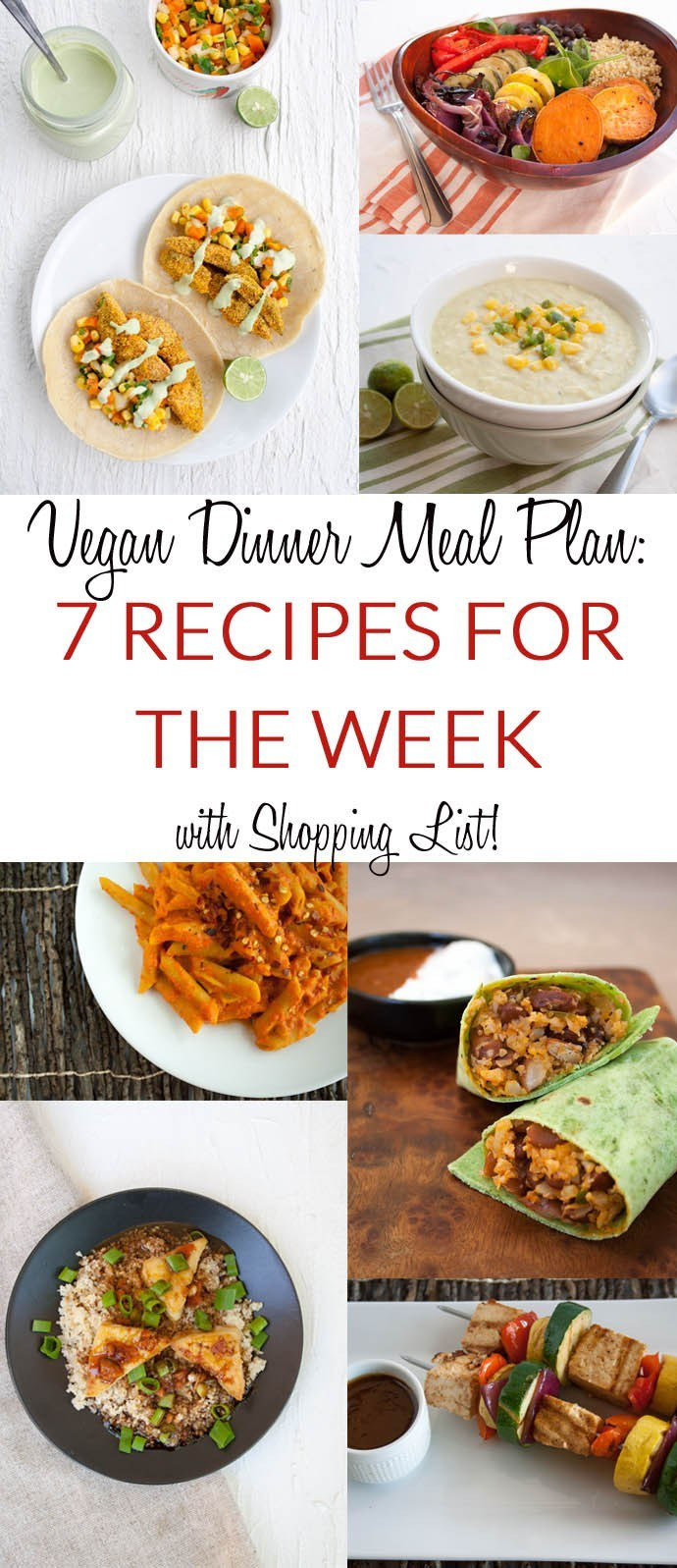 Vegan Dinner Recipes For Two
 Vegan Dinner Meal Plan 7 Recipes For the Week with