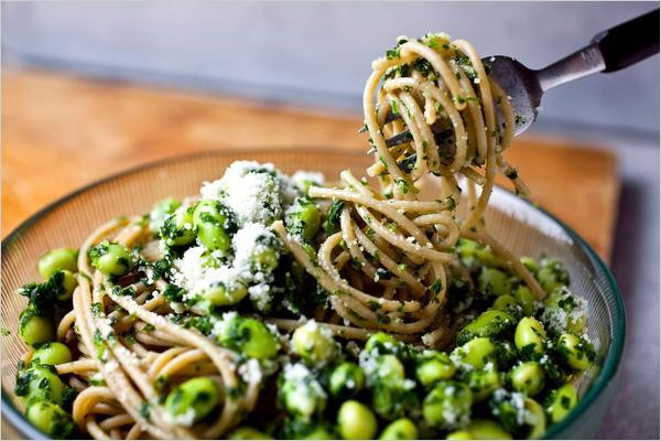 Vegan Edamame Recipes
 Vegan Recipe Spaghetti With Edamame Parsley Garlic and