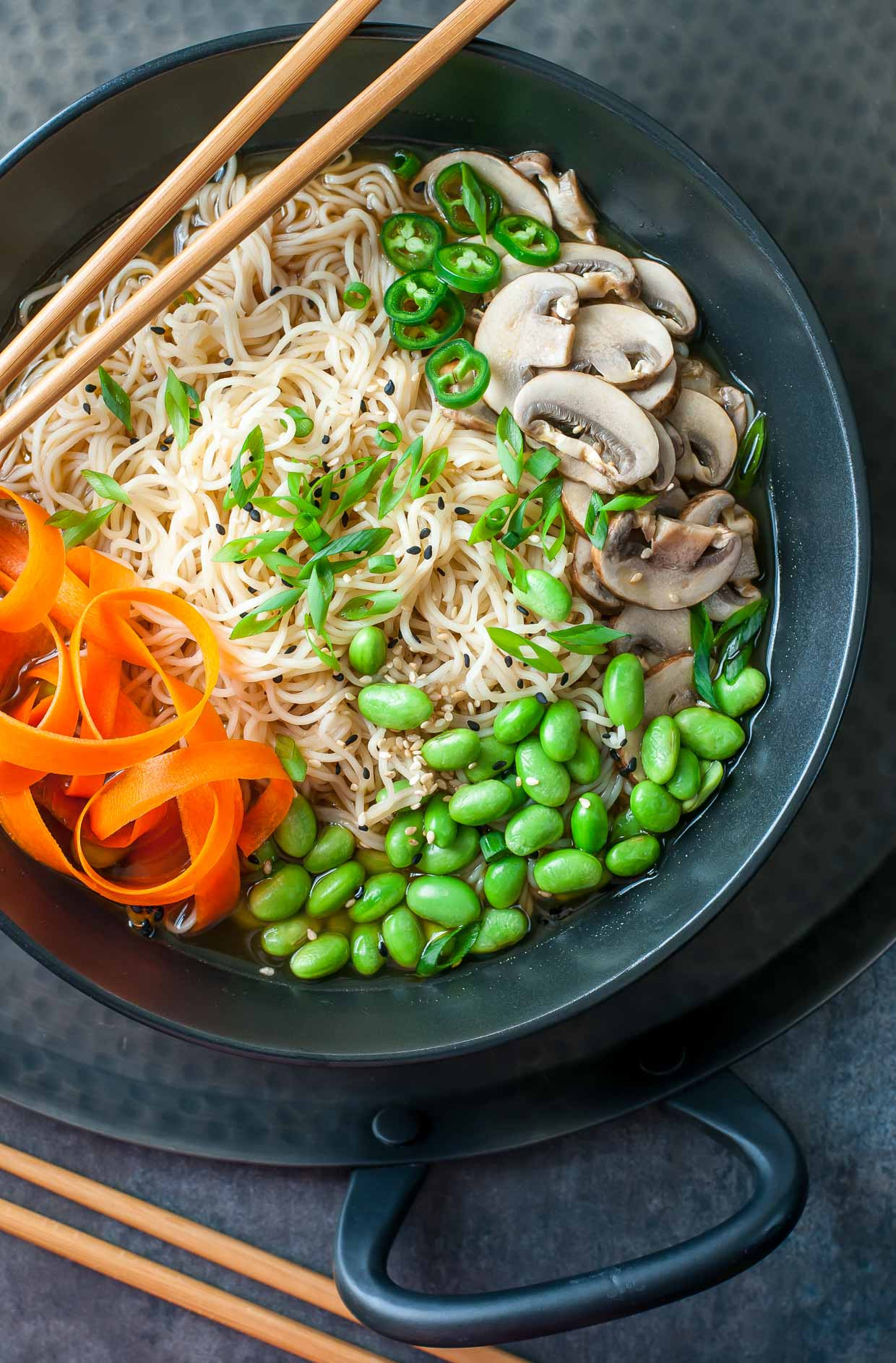 Vegan Edamame Recipes
 Vegan Ramen Bowls with Edamame and Mushrooms Peas And