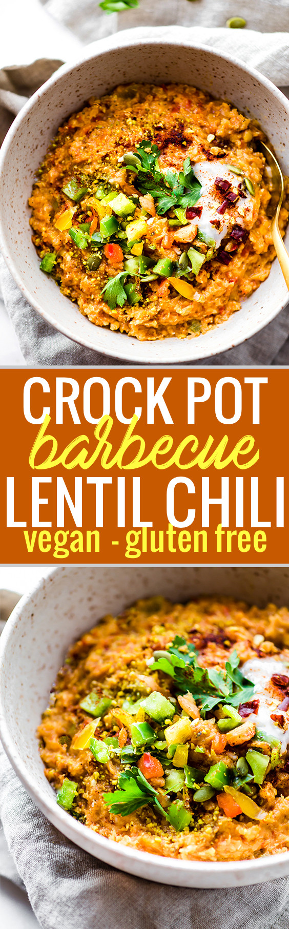 Vegan Gluten Free Crockpot Recipes
 Easy BBQ Crock Pot Lentil Chili Vegan Gluten Free
