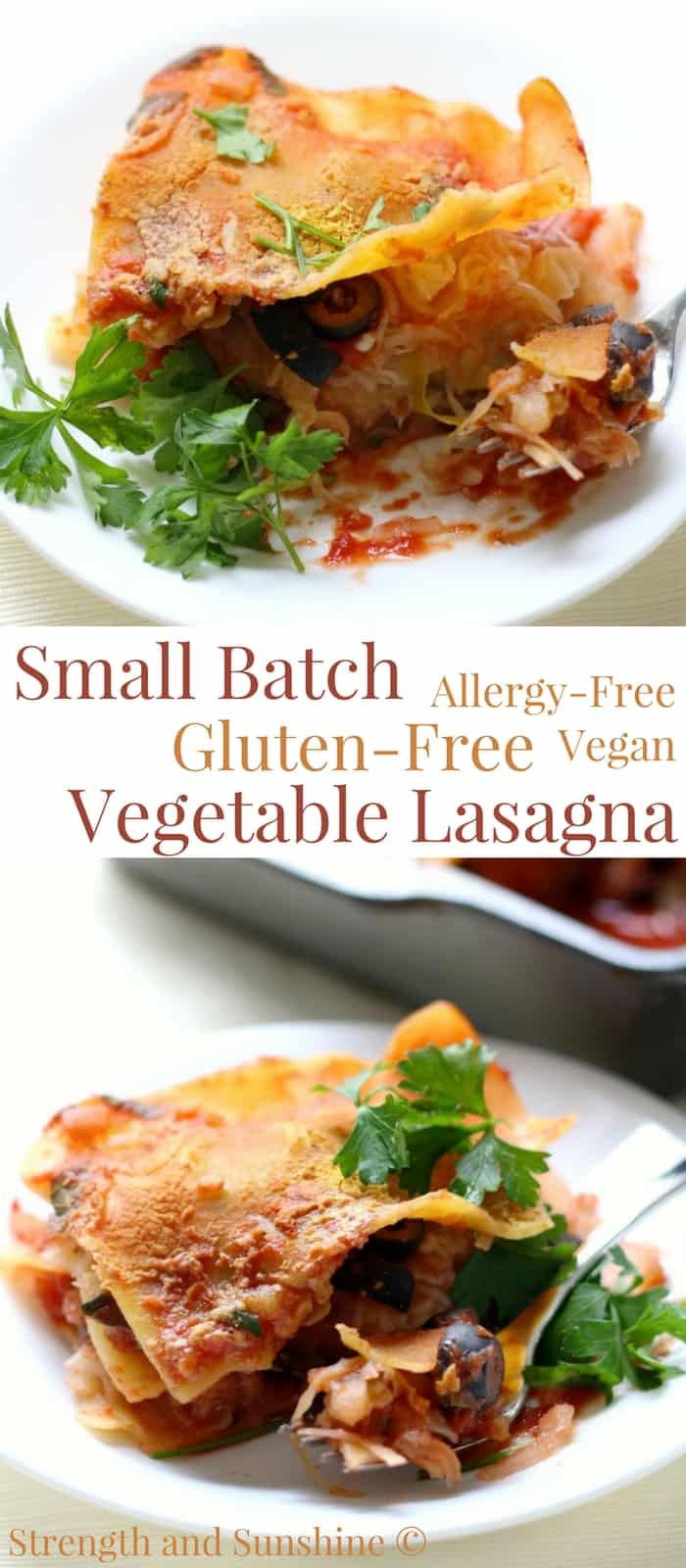 Vegan Gluten Free Lasagna
 Small Batch Gluten Free Ve able Lasagna Vegan Allergy