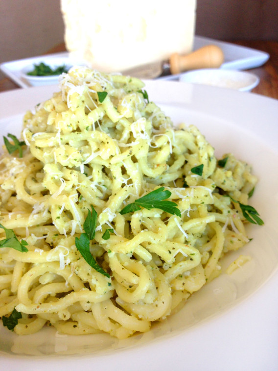 Vegan Homemade Pasta
 Fresh Vegan Pasta Dough and Spaghetti with Broccoli Pesto