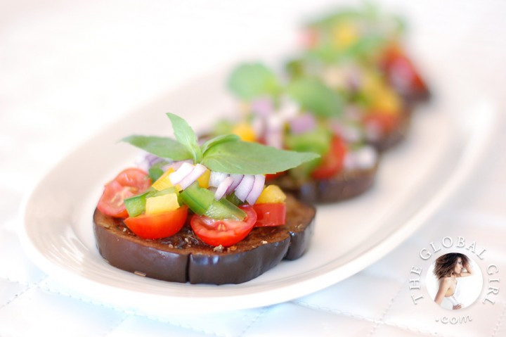 Vegan Italian Appetizers
 Raw Italian Eggplant Bruschetta