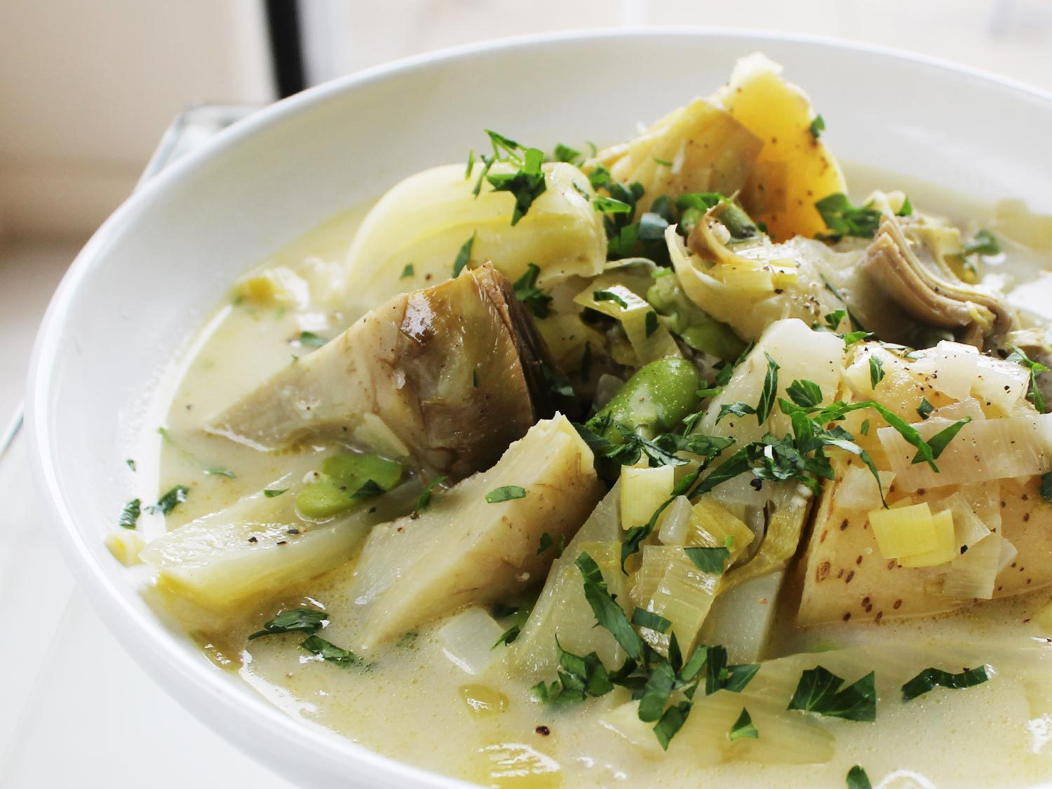 Vegan Leek Recipes
 Braised Artichokes With Leeks and Peas From The New