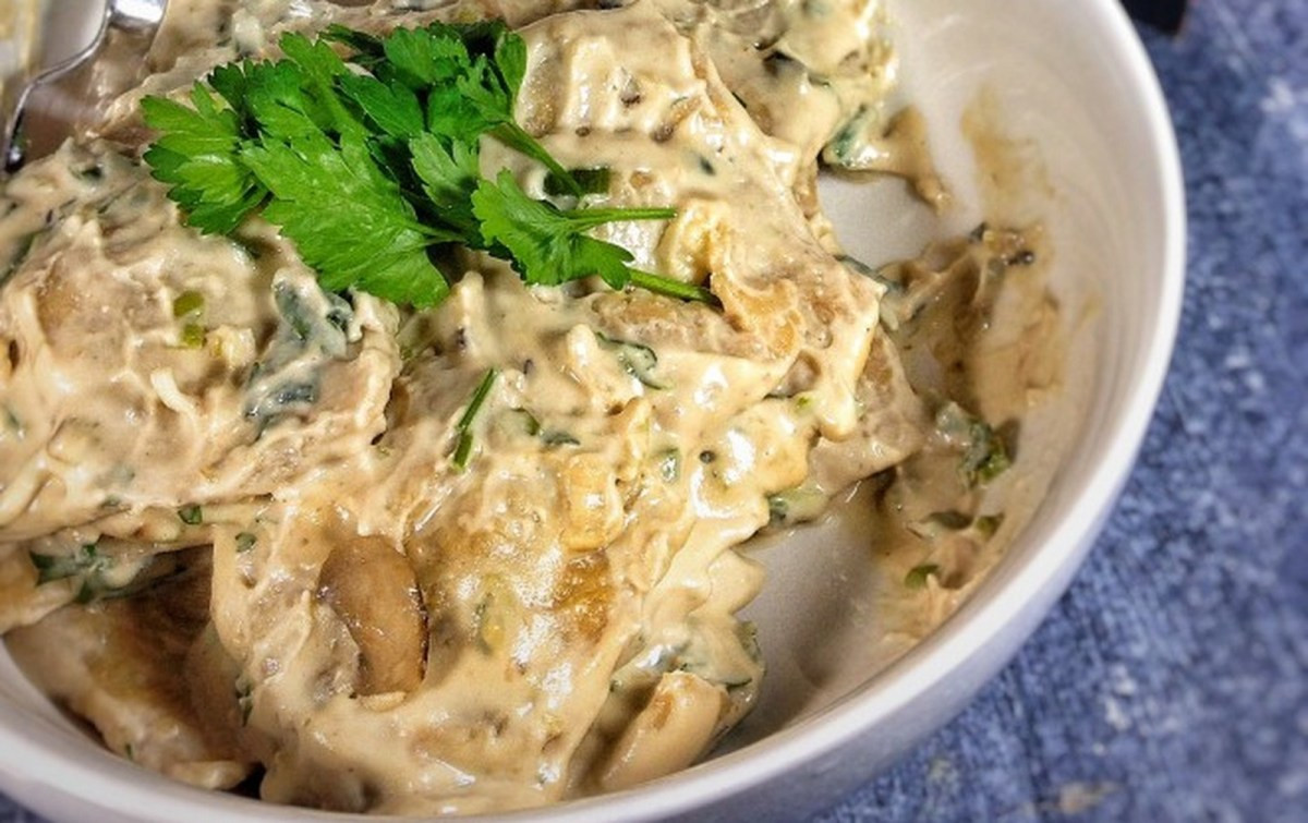 Vegan Leek Recipes
 Mushroom Ravioli With Creamy Leek Sauce [Vegan] e