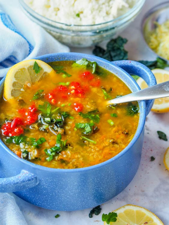 Vegan Lentil Quinoa Broth Bowl
 Panera Broth Bowl with Lentils Quinoa and Veggies GF