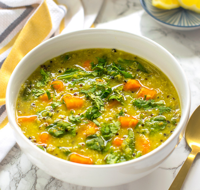 Vegan Lentil Quinoa Broth Bowl
 Instant Pot detox soup