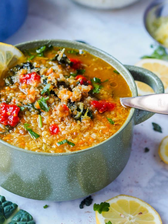 Vegan Lentil Quinoa Broth Bowl
 Panera Broth Bowl with Lentils Quinoa and Veggies GF