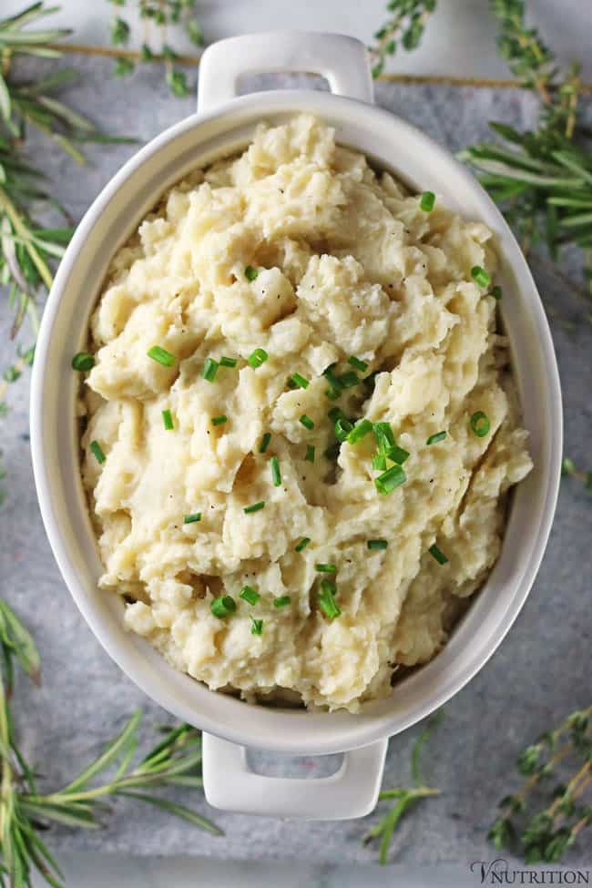 Vegan Mashed Cauliflower
 Vegan Cauliflower Mashed Potatoes