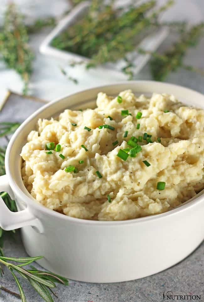 Vegan Mashed Cauliflower
 Vegan Cauliflower Mashed Potatoes