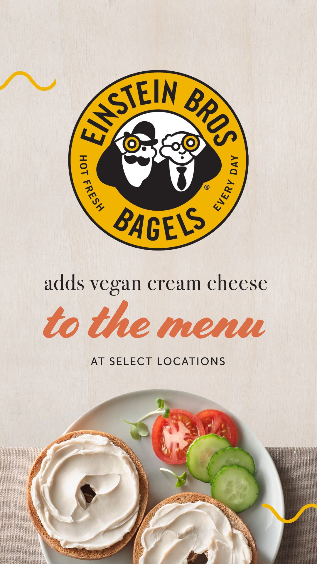 Vegan Options At Einstein Bagels
 Einstein Bros Bagels Adds Vegan Cream Cheese at Select