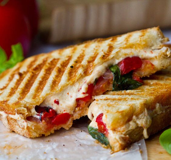 Vegan Panini Sandwiches
 Grilled Cheese Bliss Tomato Basil Vegan Panini with