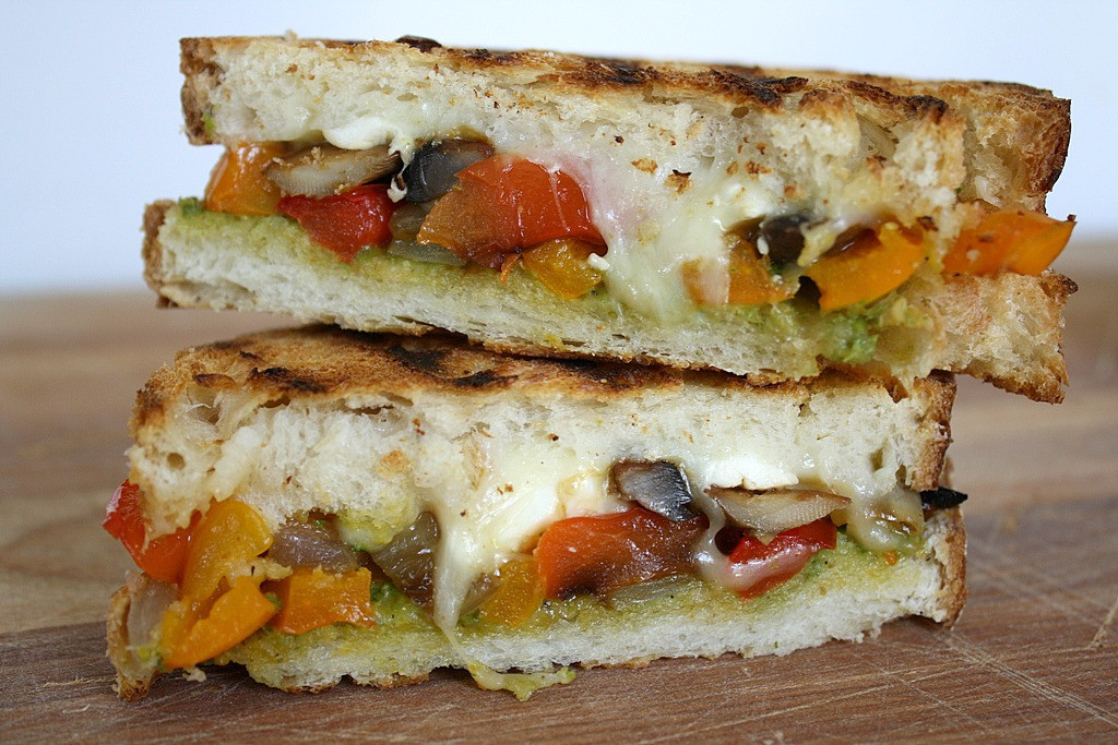 Vegan Panini Sandwiches
 The Garden Grazer Roasted Ve able Panini with Pesto