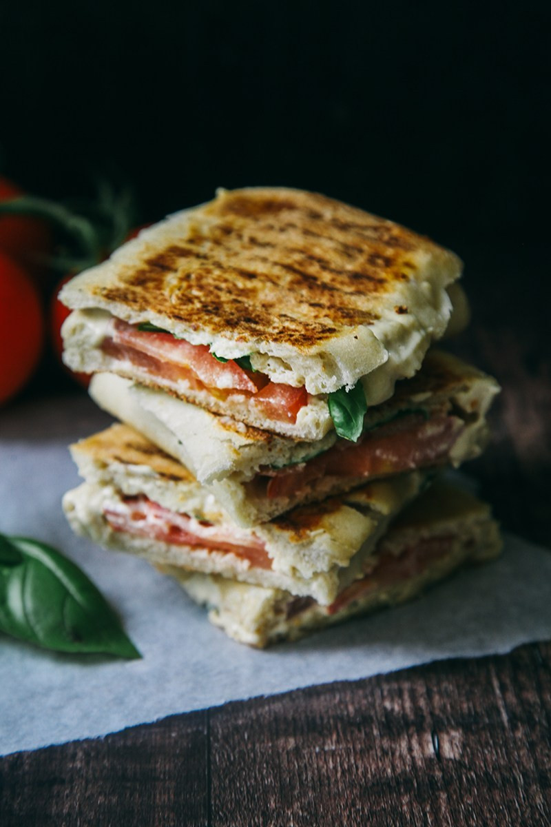 Vegan Panini Sandwiches
 Vegan Caprese Panini with Tomatoes Basil & Cashew