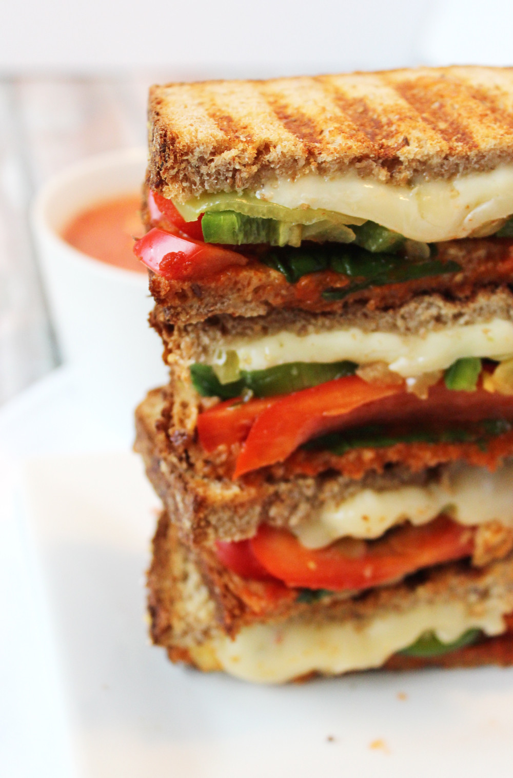 Vegan Panini Sandwiches
 Fiery Hot Veggie Panini & Tomato Soup The Newlyweds