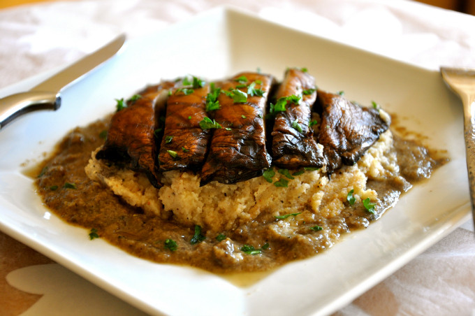 Vegan Portobello Recipes
 Grilled Portabello Mushroom over Mashed Cauliflower