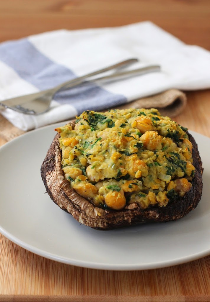 Vegan Portobello Recipes
 Chickpea and Spinach Stuffed Portobello Mushrooms Recipe