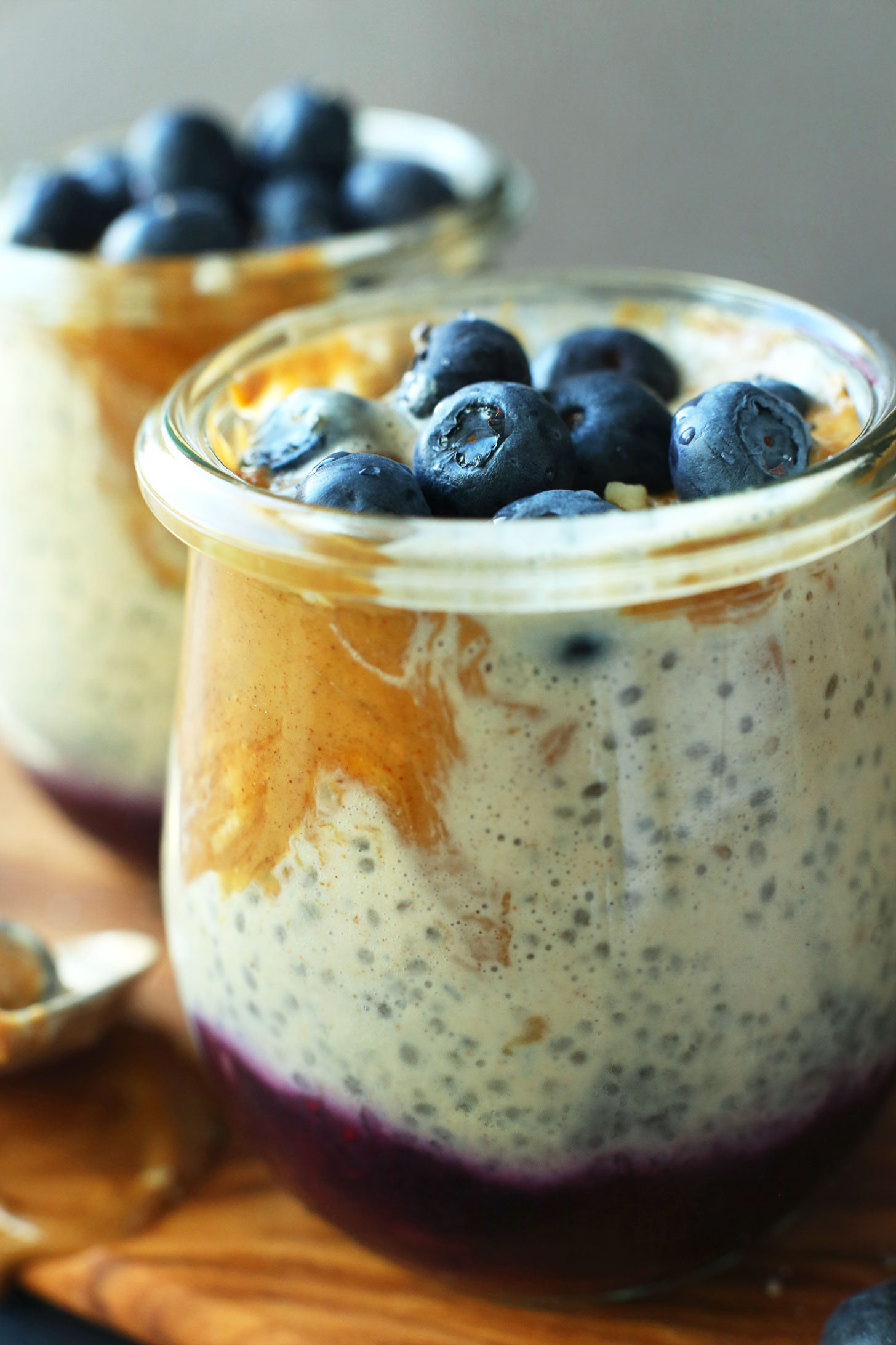 Vegan Puddings Recipes
 Peanut Butter and Jelly Chia Pudding