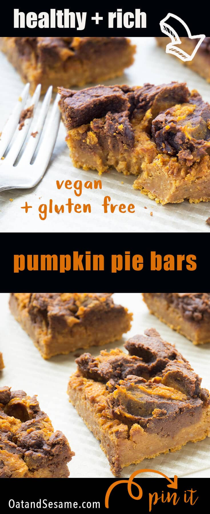 Vegan Pumpkin Pie Bars
 Vegan Pumpkin Pie Bars with Chocolate Peanut Butter Swirl