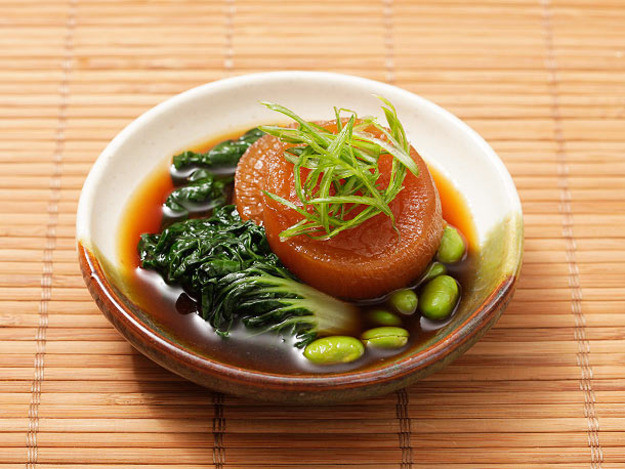 Vegan Radish Recipes
 Vegan Japanese Simmered Daikon with Bok Choy and Edamame