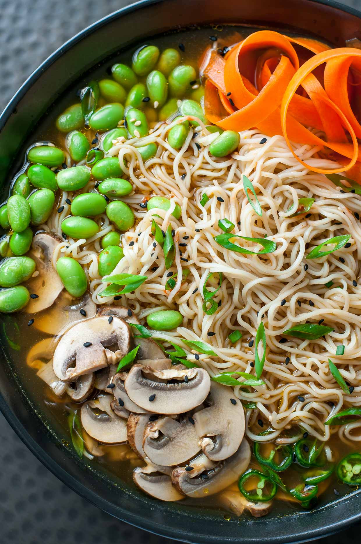 Vegan Ramen Noodle Recipes
 Vegan Ramen Bowls with Edamame and Mushrooms Peas And