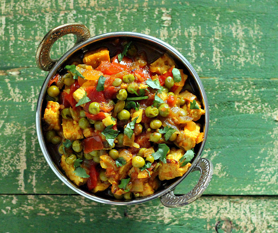 Vegan Recipes Of India
 Mutter Paneer Spiced Peas and Tempeh curry Glutenfree