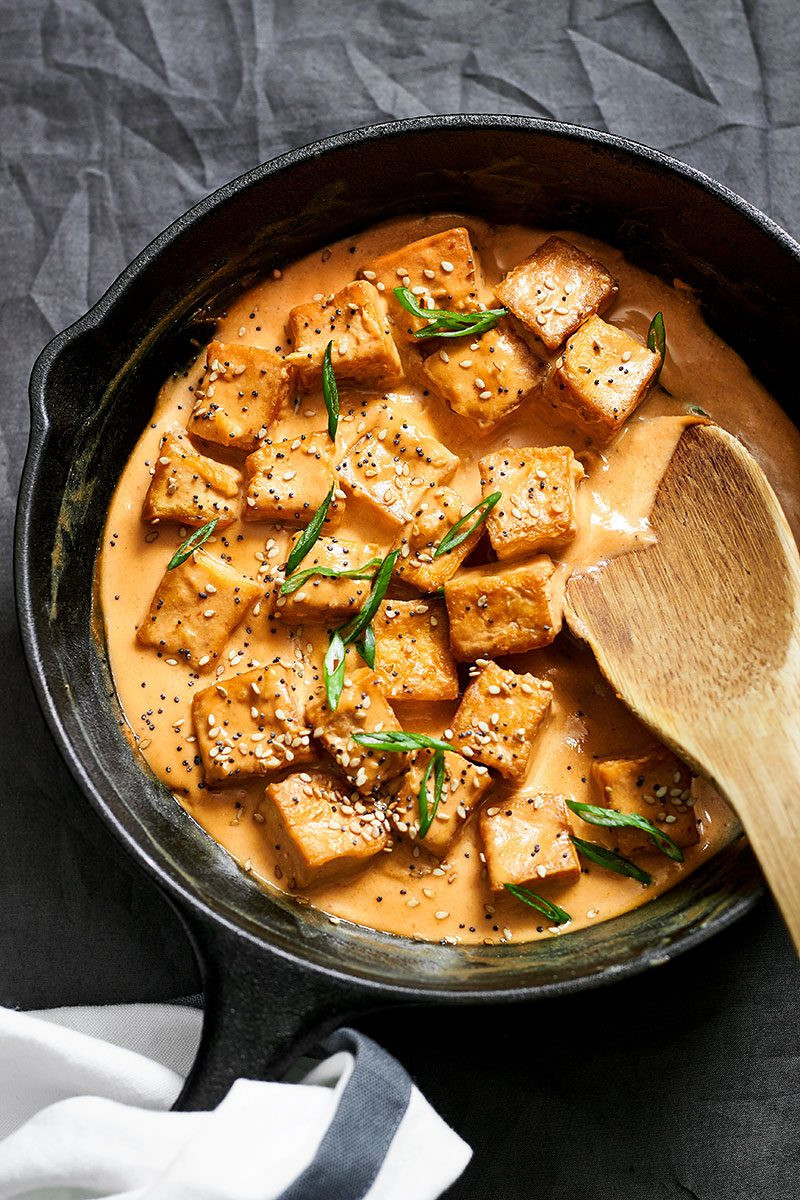 Vegan Recipes With Tofu
 Tofu Stir Fry Recipe with Tahini Sauce — Eatwell101