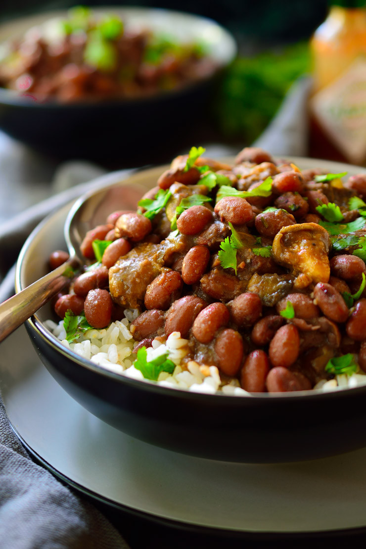 Vegan Rice And Beans
 Vegan Red Beans and Rice with Smoky Mushrooms Cilantro