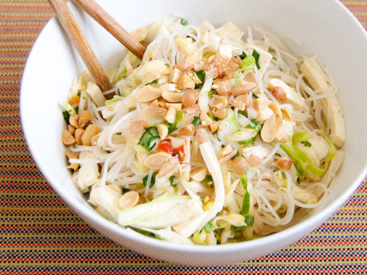 Vegan Rice Noodle Recipes
 Spicy Rice Noodle Salad with Cabbage and Tofu