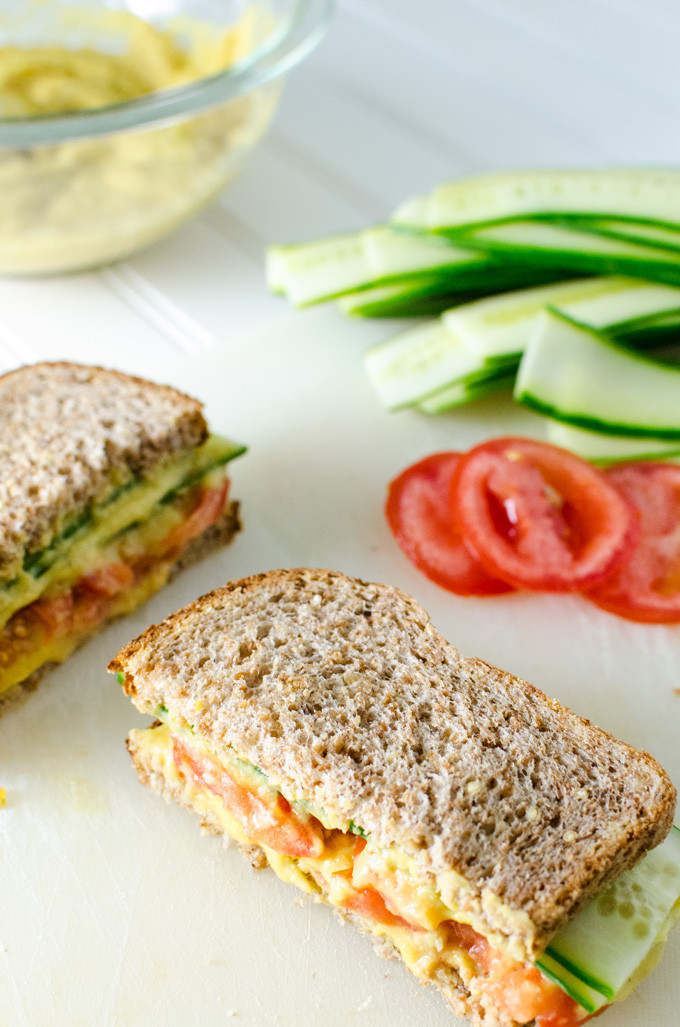 Vegan Sandwich Spread Recipes
 Cucumber Sandwich with Turmeric White Bean Spread