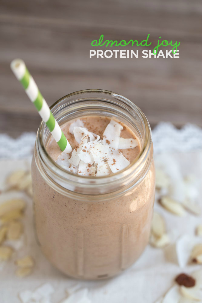 Vegan Shake Recipes
 Almond Joy Protein Shake dairy free vegan