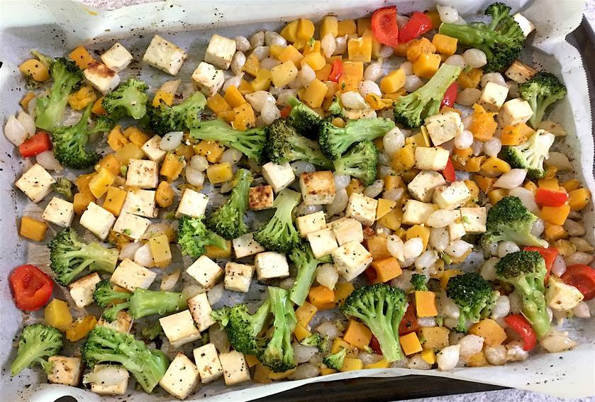 Vegan Sheet Pan Dinners
 5 minute vegan sheet pan dinner