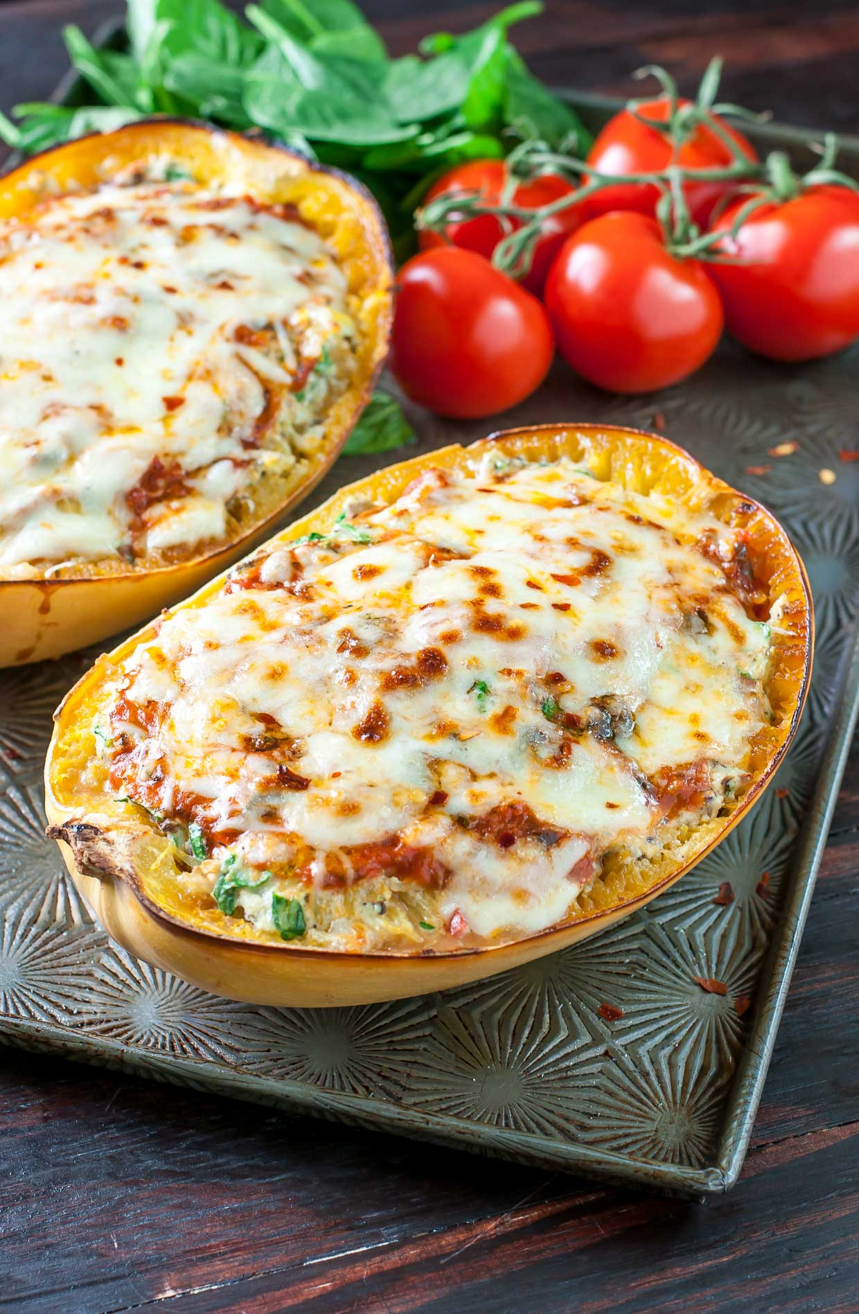 Vegan Spaghetti Squash Recipes
 Easy Cheesy Ve arian Spaghetti Squash Lasagna Peas And