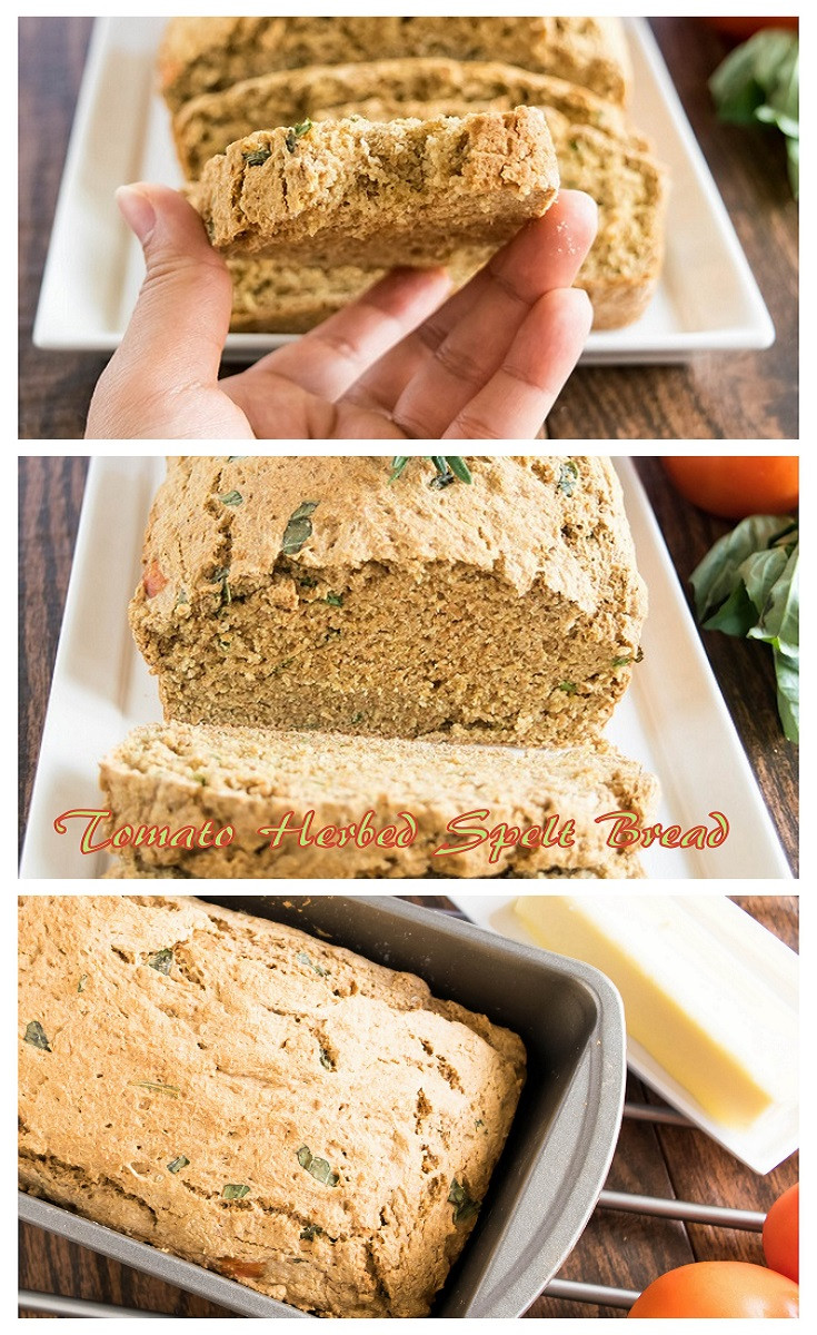 Vegan Spelt Bread Recipe
 Tomato Herbed Spelt Bread