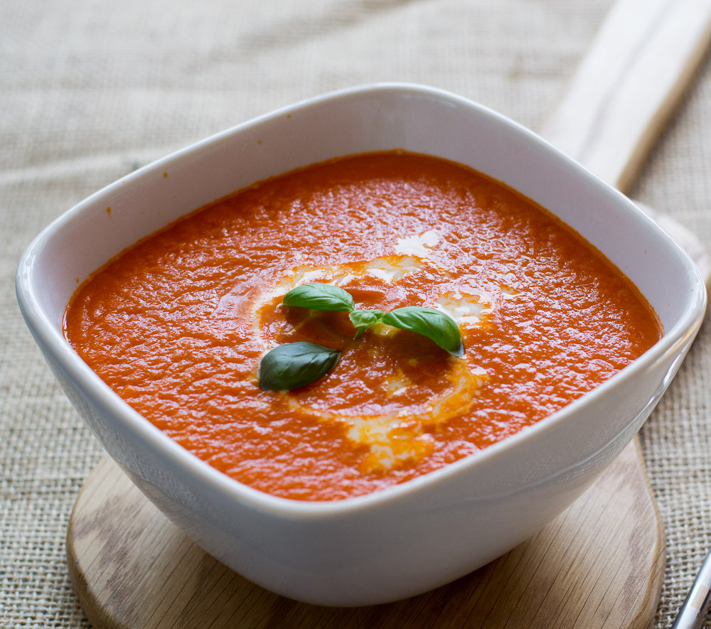 Vegan Tomato Soup
 Easy Vegan Tinned Tomato and Basil Soup Recipe