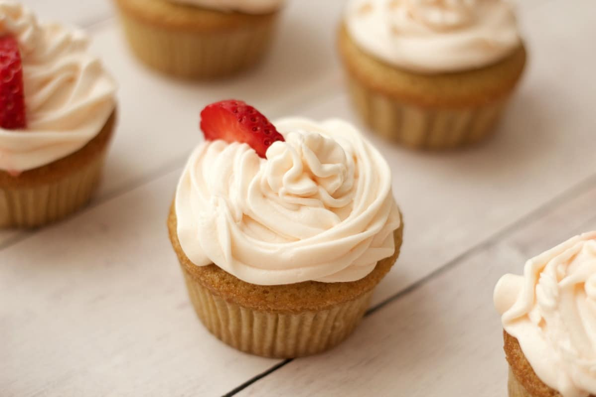 Vegan Vanilla Cupcakes
 Vegan Vanilla Cupcakes with Strawberry Vanilla Frosting