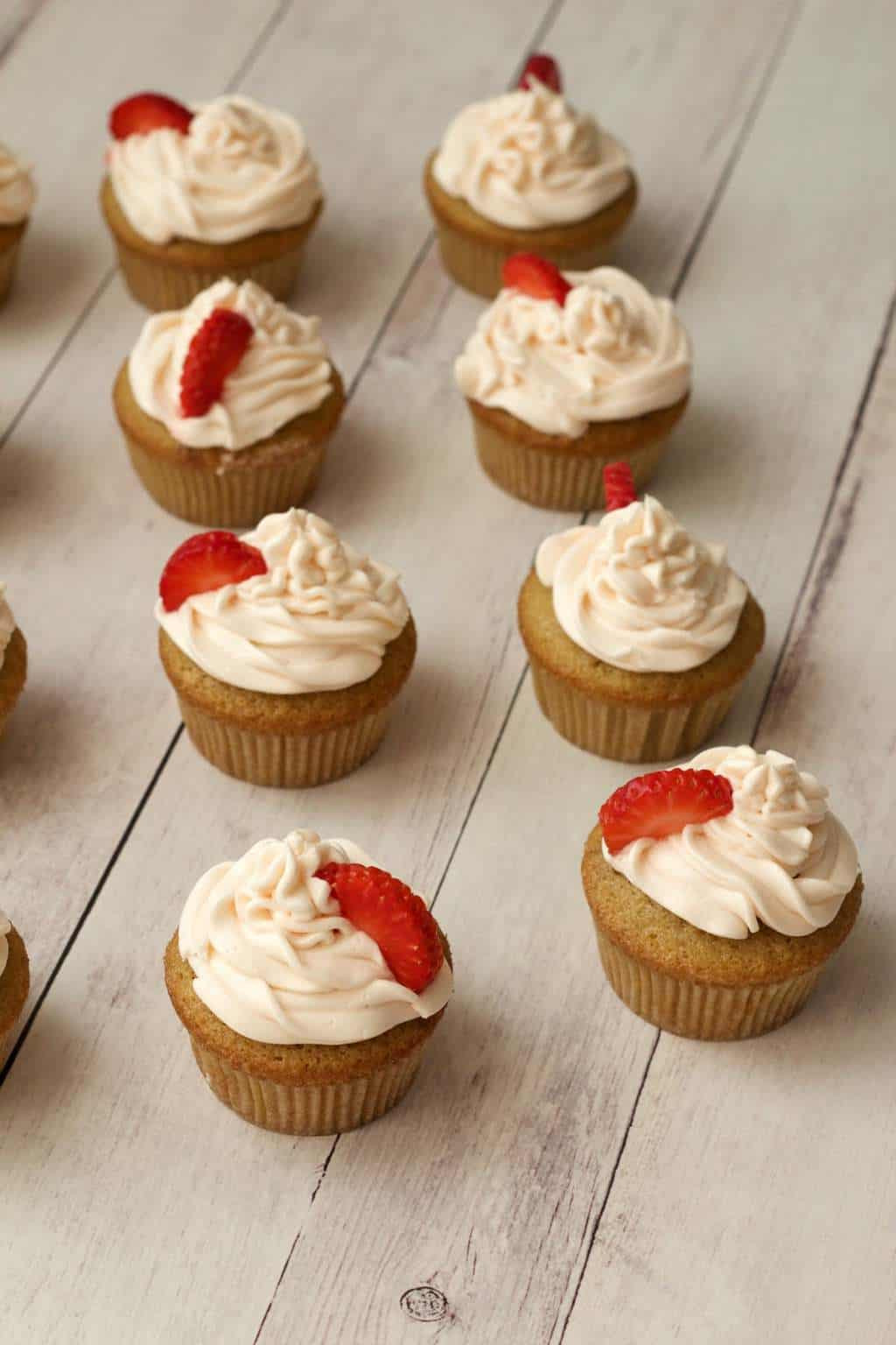 Vegan Vanilla Cupcakes
 Vegan Vanilla Cupcakes with Strawberry Vanilla Frosting