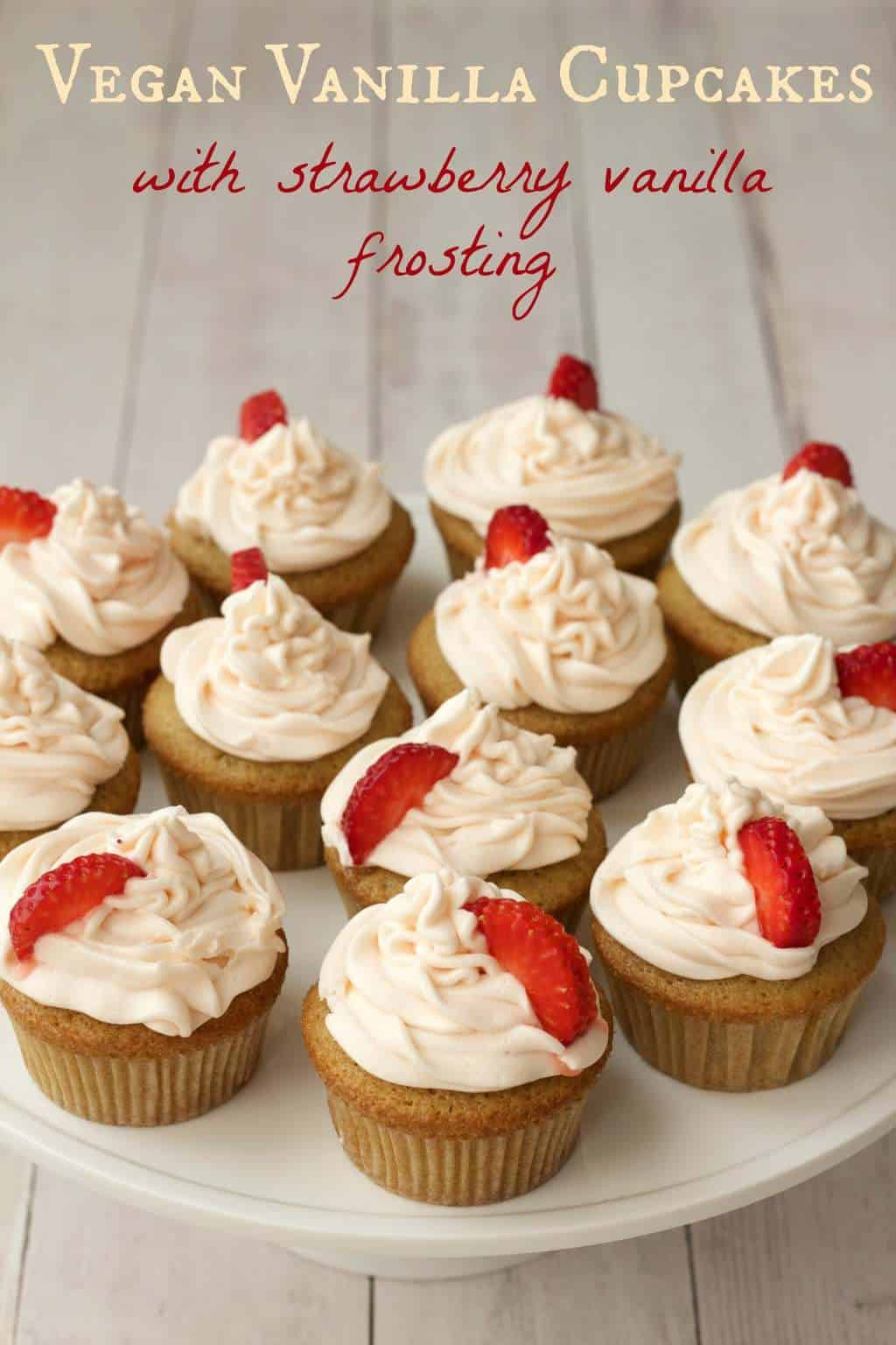 Vegan Vanilla Cupcakes
 Vegan Vanilla Cupcakes with Strawberry Vanilla Frosting