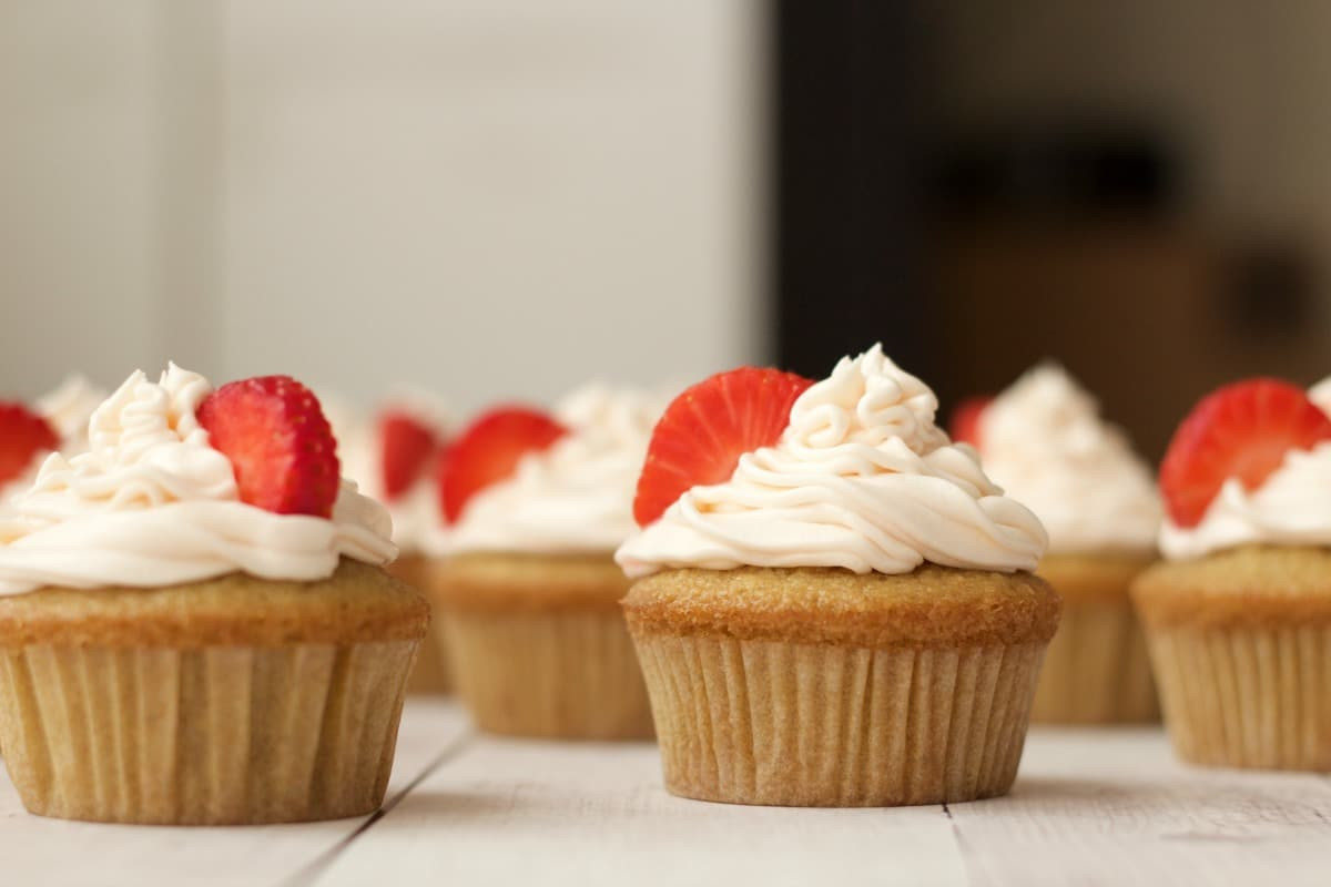 Vegan Vanilla Cupcakes
 Vegan Vanilla Cupcakes with Strawberry Vanilla Frosting