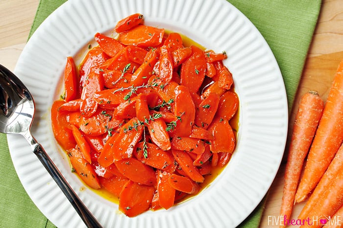 Vegetables For Easter Dinner
 Honey Glazed Carrots with Thyme & Lemon