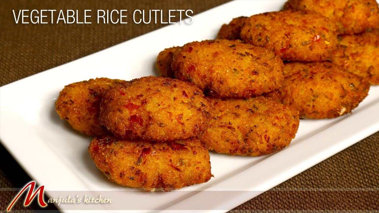 Vegetarian Appetizers Indian
 Ve able Rice Cutlets Indian Appetizer Recipe by