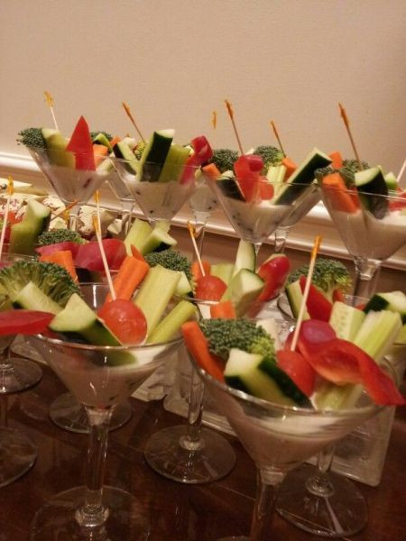 Vegetarian Appetizers Pinterest
 Ve able appetizers and dip served in the same martini