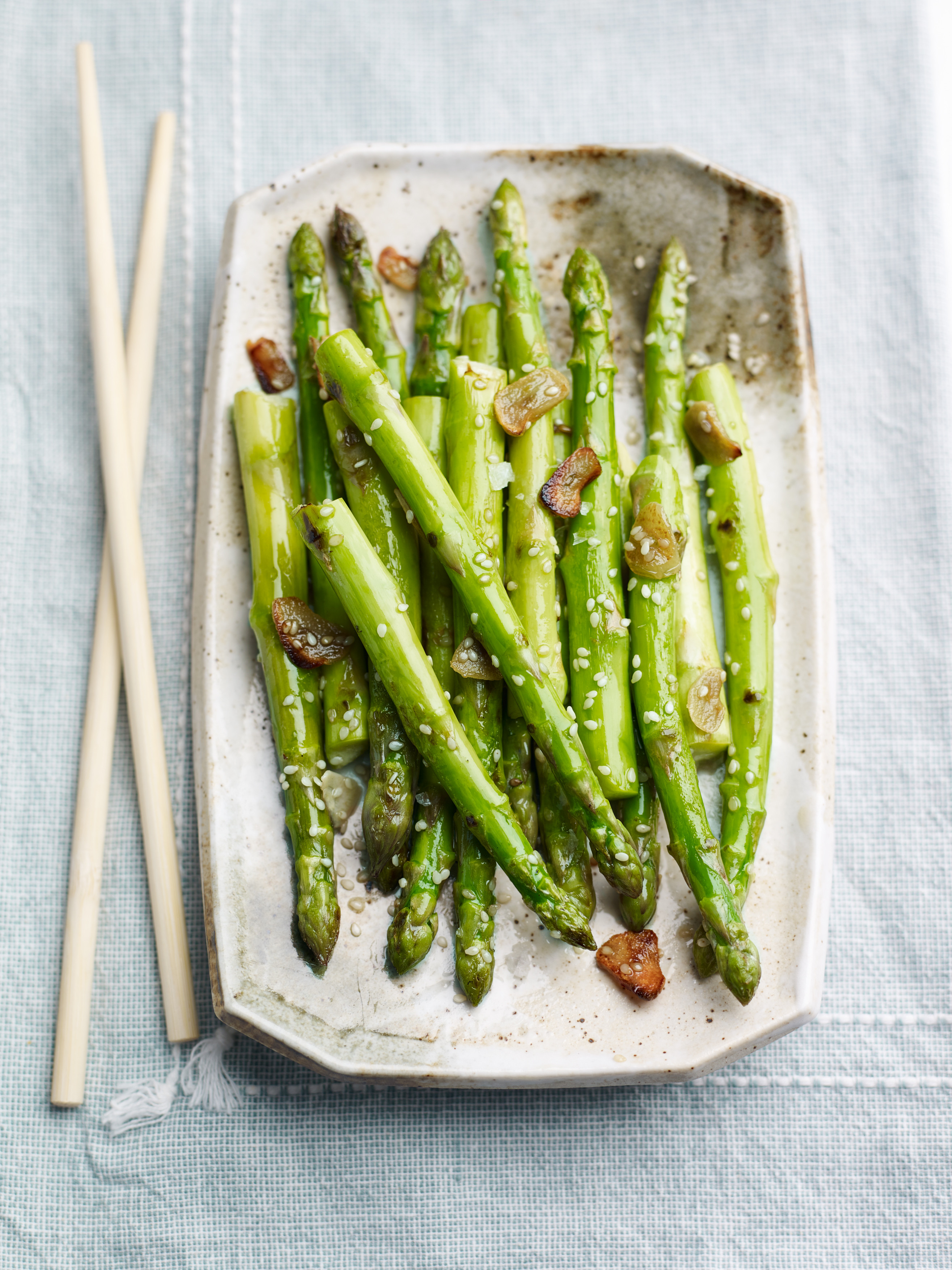 Vegetarian Asparagus Recipes
 Sesame and Garlic Roasted British Asparagus Ve arian Recipe