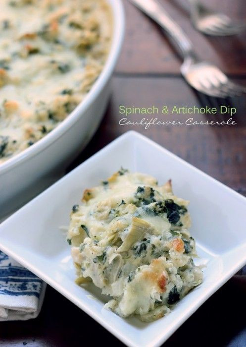 Vegetarian Atkins Recipes
 Low Carb Spinach & Artichoke Dip Cauliflower Casserole