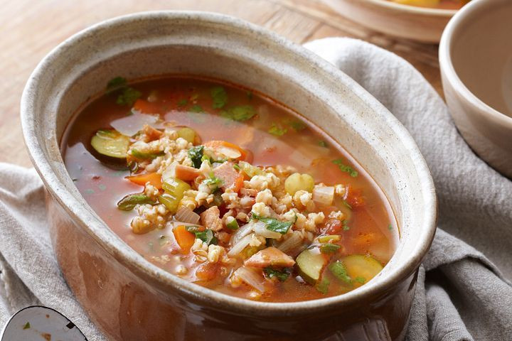 Vegetarian Barley Recipes
 Ve able and barley soup