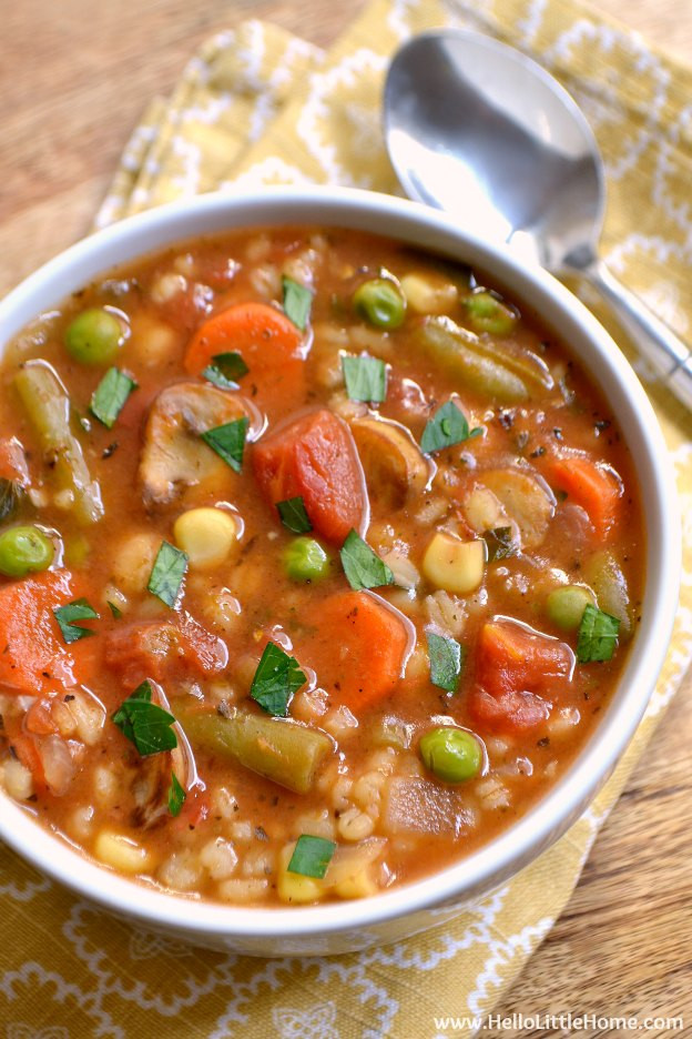 Vegetarian Barley Recipes
 Ve able Barley Soup